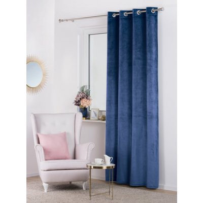 Dekorační závěs s kroužky VELVET 140x260 cm, modrá (cena za 1 kus) MyBestHome – Sleviste.cz