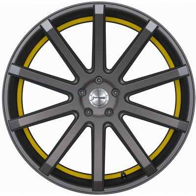 Corspeed Deville 9x20 5x114,3 ET40 mattgunmetal/ undercut color trim yellow – Zboží Mobilmania