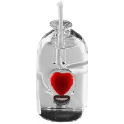 DT GLASS Olejová lampa MINI - 1 červené srdíčko – Zboží Dáma