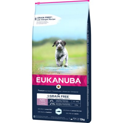 Eukanuba Puppy&Junior Large Breeds Grain Free 2 x 12 kg – Zboží Mobilmania