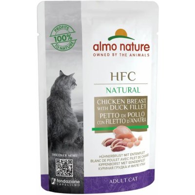 Almo Nature Classic Raw Pack WET Cat Kuřecí prsa & kachní filet 55 g