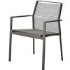 Zahradní židle a křeslo Cane-line Stohovatelné jídelní křeslo Edge, 59x60x83 cm, rám hliník anthracite, výplet lanko anthracite