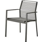 Cane-line Stohovatelné jídelní křeslo Edge, 59x60x83 cm, rám hliník anthracite, výplet lanko anthracite – Hledejceny.cz