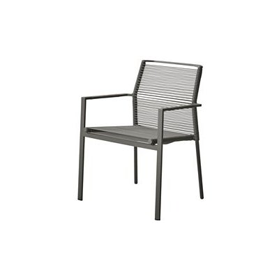 Cane-line Stohovatelné jídelní křeslo Edge, 59x60x83 cm, rám hliník anthracite, výplet lanko anthracite – Hledejceny.cz