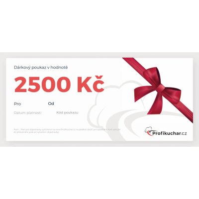 Elektronický dárkový poukaz Profikuchar.cz na nákup zboží v hodnotě 2500 Kč darkupeCZ-2500