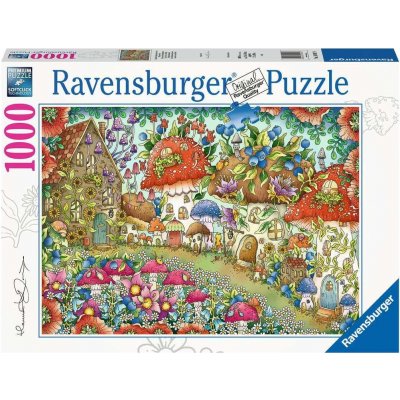 RAVENSBURGER Roztomilé houbové domečky na květinové louce 1000 dílků