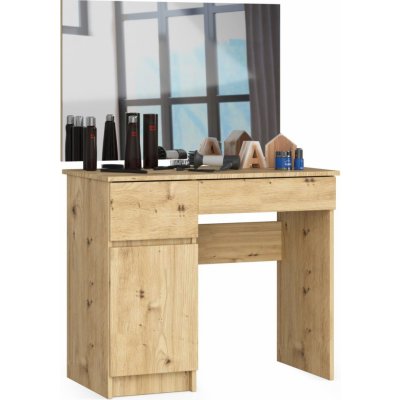 Ak furniture Kosmetický stolek se zrcadlem P-2/SL I dub artisan levý – Zbozi.Blesk.cz