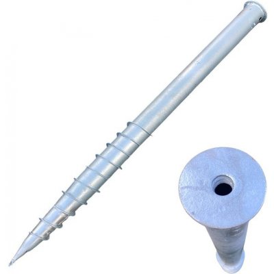 Zemní vrut 1000mm, bez patky pilíře - závit M24 – Zboží Mobilmania