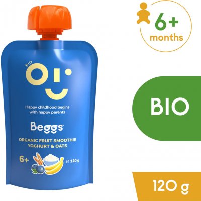 Beggs BIO Smoothie s ovocem, jogurtem a ovesnými vločkami 120 g – Zboží Mobilmania