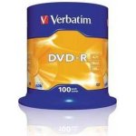 Verbatim DVD-R 4,7GB 16x, Advanced AZO, cakebox, 100ks (43549) – Zboží Mobilmania