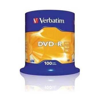 Verbatim DVD-R 4,7GB 16x, Advanced AZO, cakebox, 100ks (43549)