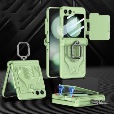 Levné Kryty Odolný GKK Brawny Armor case Samsung Galaxy Z Flip 5 zelené – Zboží Mobilmania