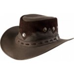 RANDOL'S Westernový klobouk Antique kožený hnědý