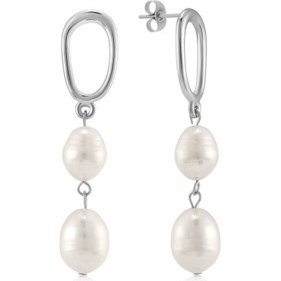 Troli Nádherné ocelové náušnice s pravými perlami VAAJDE201462S – Zboží Mobilmania