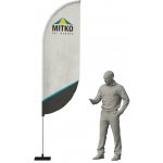 MITKO Reklamní vlajka Rider M (80x250 cm) s hliníkovým stožárem – Kulaté – Hřeb s ocelovým rotátorem ⌀ 20 mm – Hledejceny.cz