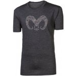 Progres Pánské merino triko Hrutur Ram šedý melír – Zboží Dáma