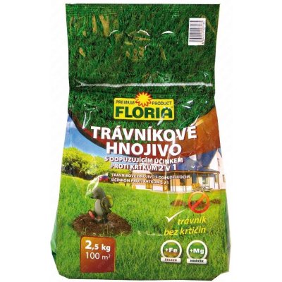 Agro Floria trávníkové hnojivo proti krtkům 2,5 kg – Zbozi.Blesk.cz