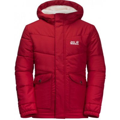 Jack Wolfskin dívčí zimní bunda Snow Fox Jacket 1609101_2210 červená – Zboží Mobilmania