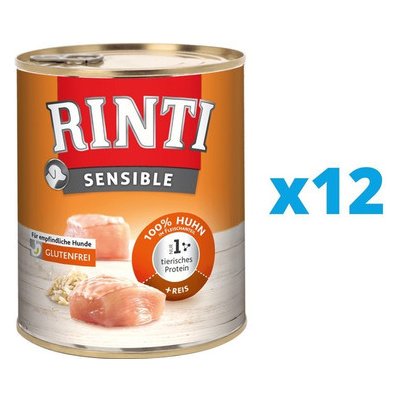 Rinti Sensible Kuře s rýží 12 x 0,8 kg – Zboží Mobilmania