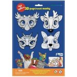 SMT Creatoys Maska škraboška 3D papírová 4ks pirát superhrdina lev mýval v sáčku 22x32 5x2cm – Zboží Mobilmania