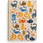 Baloušek Notes linkovaný A5 lamino Kočky – Zboží Živě