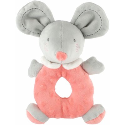 Teddies Chrastítko myš plyš 15x22cm růžové – Zboží Dáma