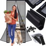 Pgum-Sill síť proti hmyzu do dveří 1x2,1/2,2m černá magnetická KLIK-KLAK – Zboží Mobilmania