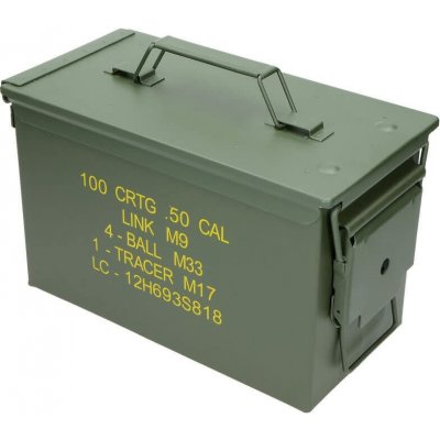 MILTEC kovová muniční bedna US M2A1 CAL.50 zelená – Zboží Mobilmania