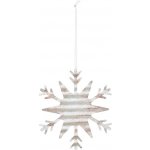 House Doctor Dekorace plech. vločka ICE SNOWFLAKE | stříbrná – Zboží Mobilmania