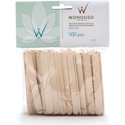 ITALWAX dřevěná kosmetická špachtle střední MEDIUM 100 ks – Zboží Mobilmania