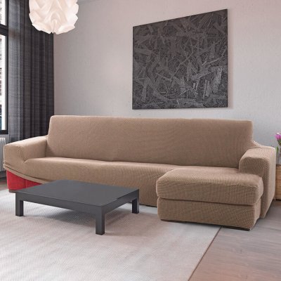 Nueva Textura potah na sedací soupravu s otomanem vpravo Niagara oříškový 200 - 300 cm – Sleviste.cz