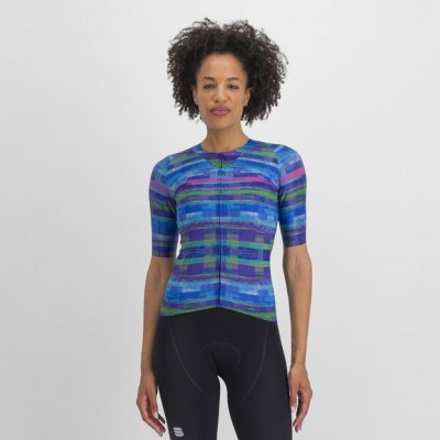 Sportful Glitch W Bomber Jersey Multicolor Blue