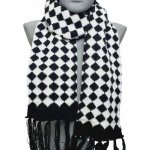 Zimní šála se vzorem sob hnědá – Zboží Dáma