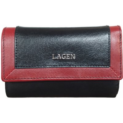 Lagen dámská kožená peněženka střední černá/červená BLC/4390/419 BLACK-RED