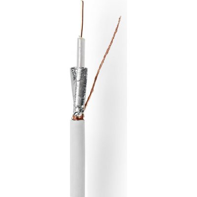 Nedis koaxiální kabel RG59U, 6.0 mm, 100 m, bílá