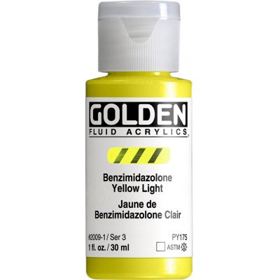 Golden Fluid akrylová barva 2009 benzimidazolone yellow light 30 ml – Sleviste.cz