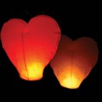 Lampion štěstí tvar srdce červený – Zboží Dáma