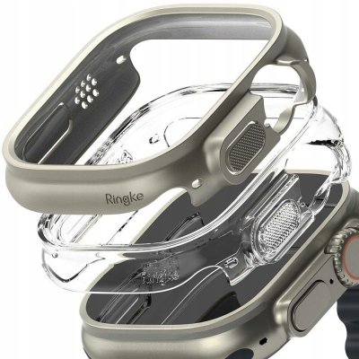 RINGKE SLIM 2-PACK APPLE WATCH ULTRA 49 MM CLEAR & TITANIUM GREY 8809881269023 – Zboží Živě