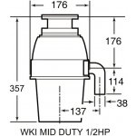 WASTE KING MID DUTY 1/2HP