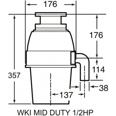 WASTE KING MID DUTY 1/2HP