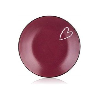 Banquet Talíř dezertní HEART 19 cm bordó – Sleviste.cz
