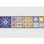 AG Design WB-8461 Samolepící bordura Živý Patchwork, rozměry 5 m x 13,8 cm – Zboží Dáma