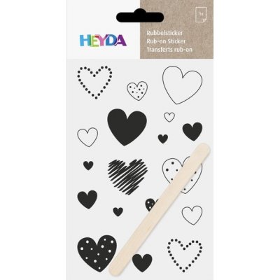 Propisoty 10x19 cm - srdce, černé – Sleviste.cz