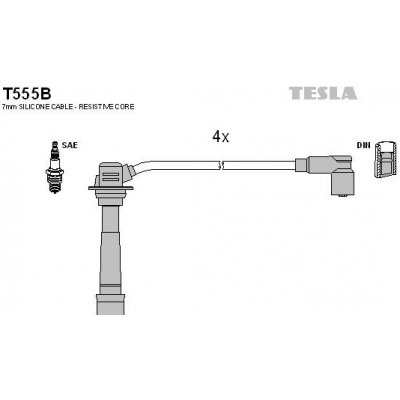 Sada kabelů pro zapalování TESLA T555B – Hledejceny.cz