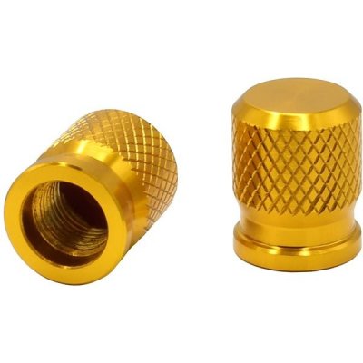 M-Style CNC čepičky ventilků na motorku zlatá | Zboží Auto