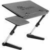 Podložky a stojany k notebooku AirSpace 1587 Flexibilní stolek pod notebook s ventilátorem 45,5x25,7x55 cm, černý