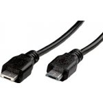 Roline 11.02.8753 USB 2.0 kabel microUSB A(M) - microUSB B(M), 1,8m, černý – Hledejceny.cz