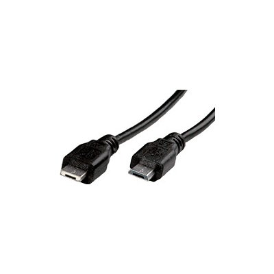 Roline 11.02.8753 USB 2.0 kabel microUSB A(M) - microUSB B(M), 1,8m, černý – Zbozi.Blesk.cz