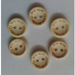 Knoflík dřevěný 1,5 cm Hand made with Love – Sleviste.cz