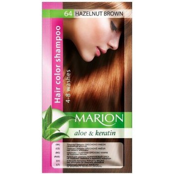 Marion Hair Color Shampoo 64 Hazelnut Brown barevný tónovací šampon oříšková 40 ml